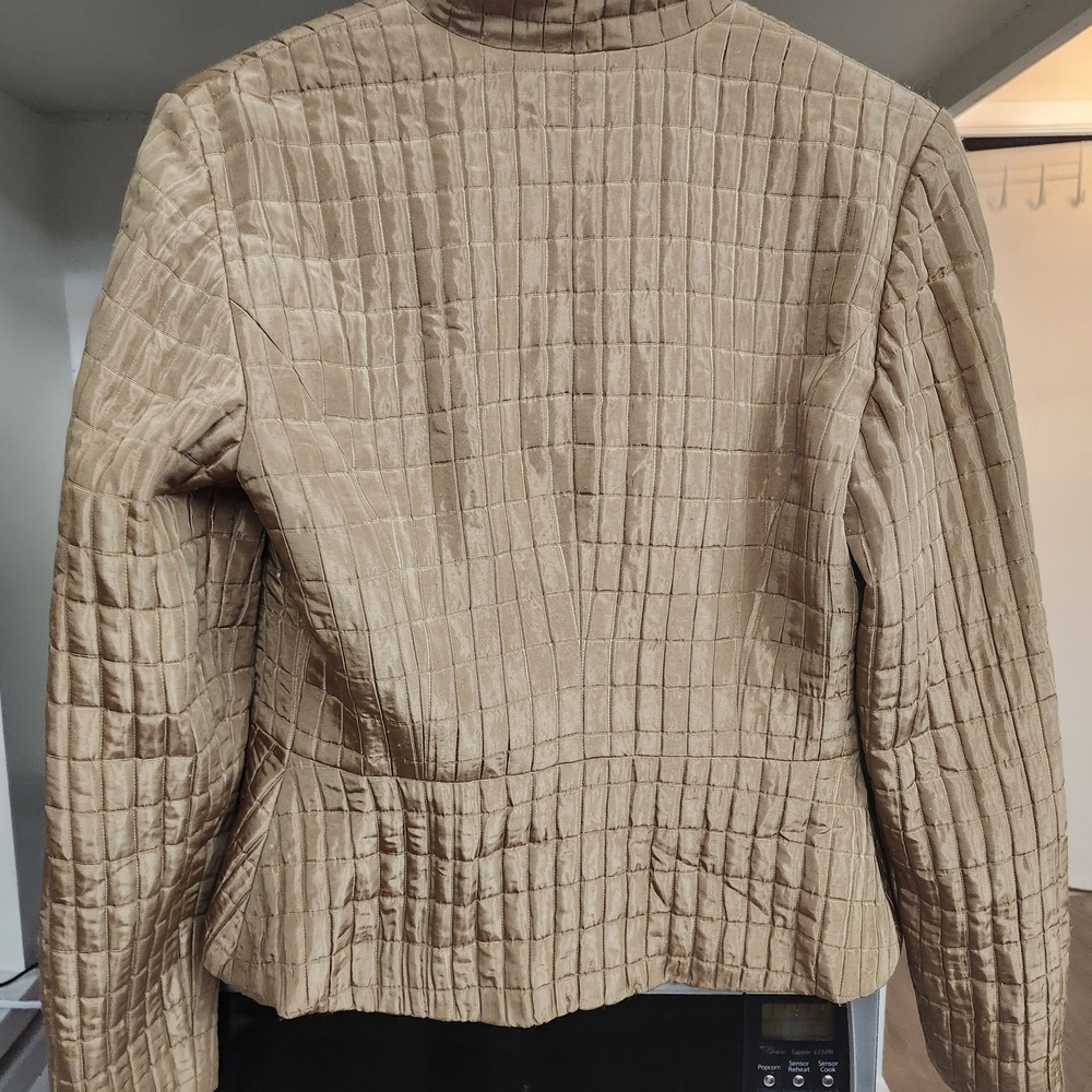 George Simonton Tan Quilted Blazer - Picture 2 of 5